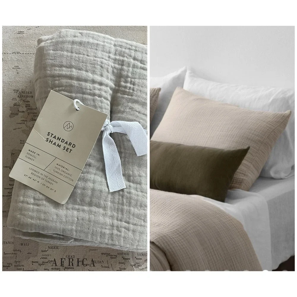 🆕THE CITIZENRY STANDARD SHAM SET ORGANIC COTTON GAUZE SHAMS